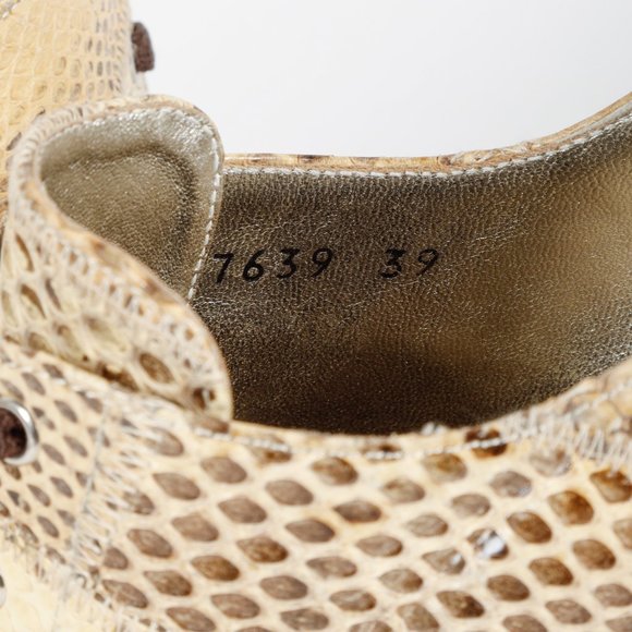 Dolce & Gabbana Alligator Peep-Toe Lace-Ups - Picture 10 of 10